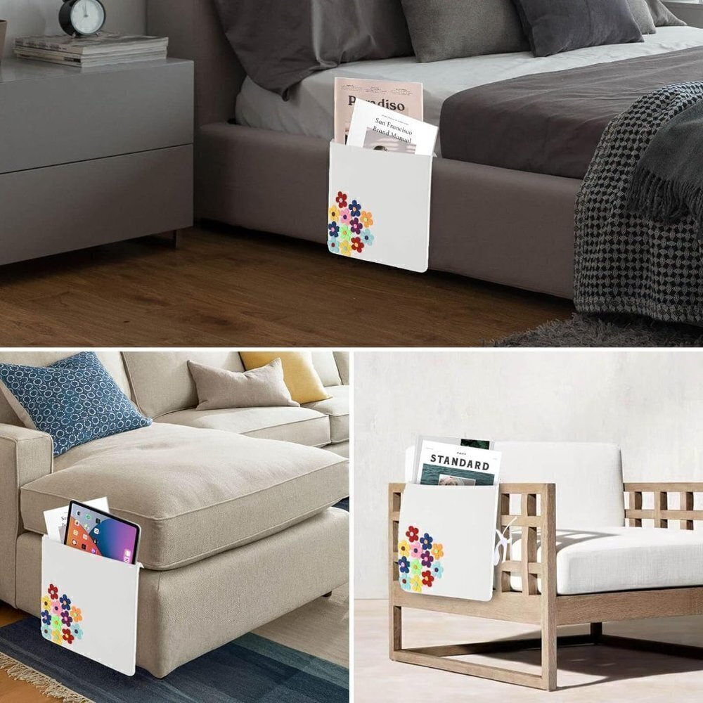 Bedside Caddy for Bed Organizer, Large - White - BRAND NEW